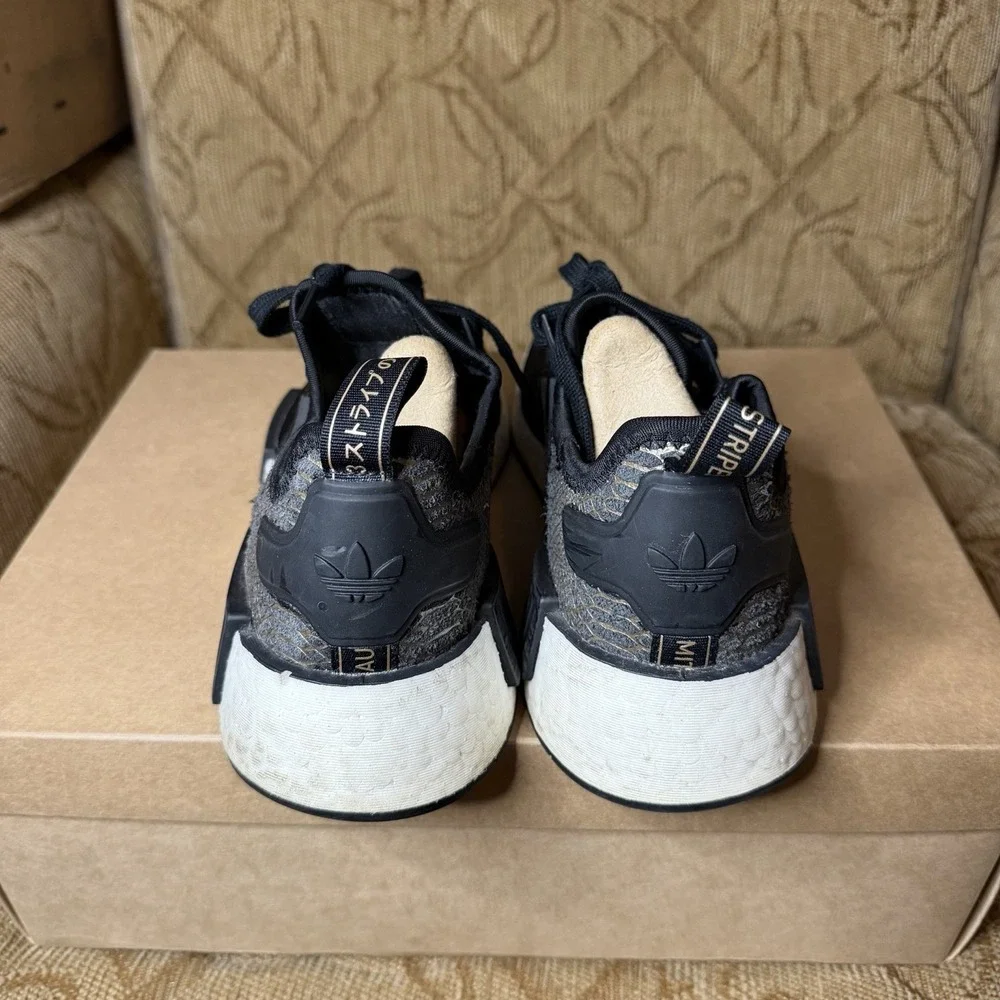 Adidas NMD_R1 Shoes Womens Size 7.5‎ Black Animal Print Sneakers GY6300